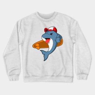 Dolphin as Surfer with Surfboard Crewneck Sweatshirt